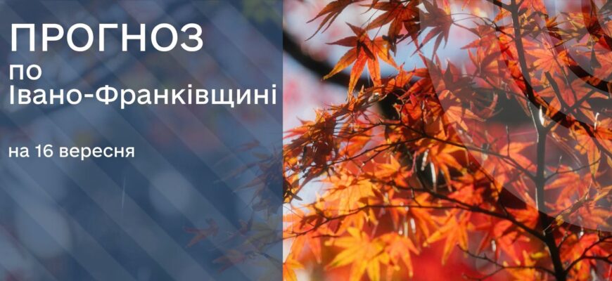 Прогноз погоди на 16 вересня 2026 року