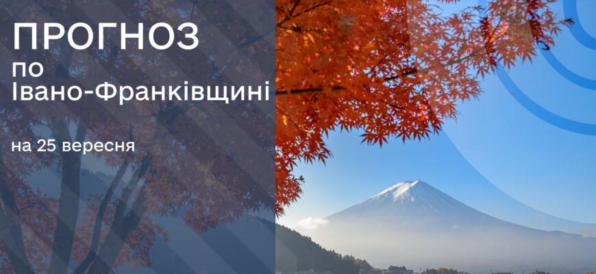 Прогноз погоди на 25 вересня 2026 року