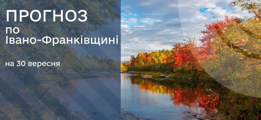 Прогноз погоди на 30 вересня 2026 року