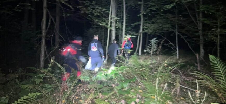 Рятувальники Прикарпаття допомогли заблукалим у лісі та туристу в горах