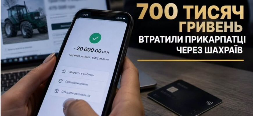 Близько 700 тисяч гривень втратили прикарпатці через шахраїв