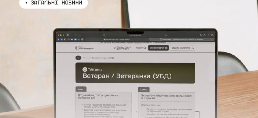 3000 державних послуг для ветеранів зібрано на платформі Ветеран PRO