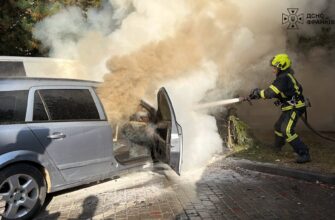 У Крихівцях трапилась пожежа легкового автомобіля