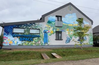 У першому добровольчому шпиталі «БРАСС» завершили розпис фасаду. Відео